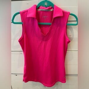 JOFIT Ladies Women’s Size Extra Small Pink Sleeveless Collared Golf  Shi…
